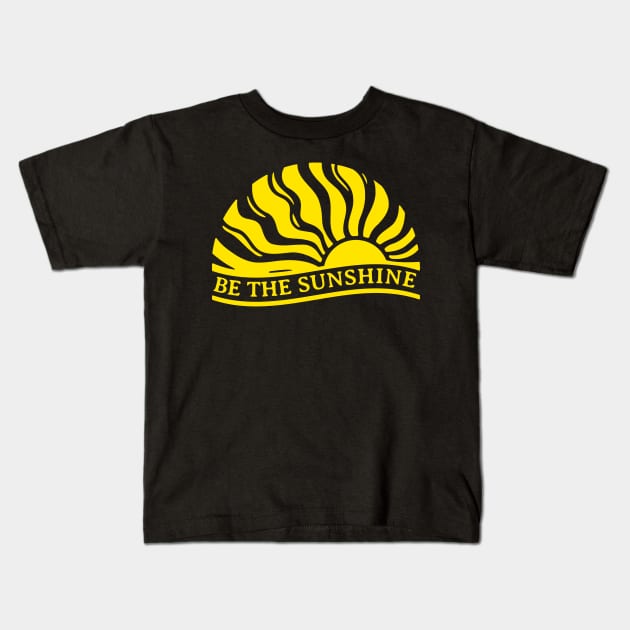 Be The Sunshine Inspirational Boho Chic Kids T-Shirt by BackintheDayShirts